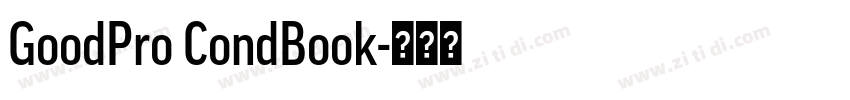 GoodPro CondBook字体转换